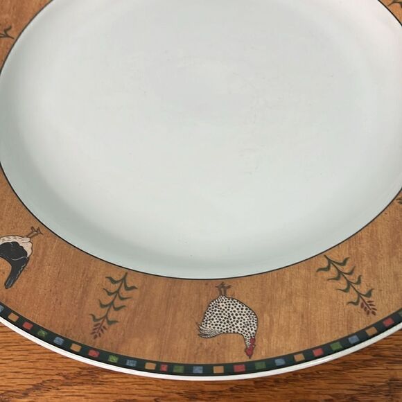 2 Country Quartet Chicken Rooster 12” Dinner Plates Warren Kimble Sakura Brandon - Picture 3 of 8